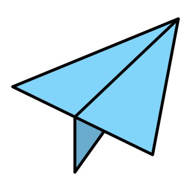 Kağıt uçak ikonu. vektör illüstrasyonu