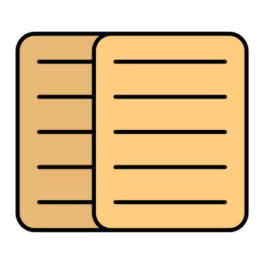 Kitap. Web simgesi basit illüstrasyon