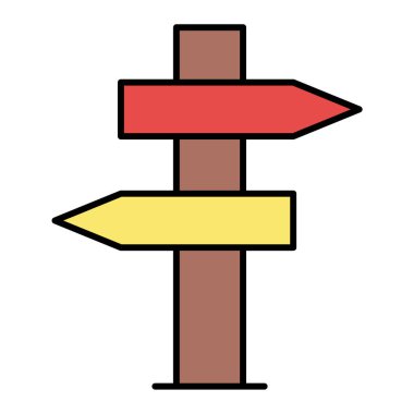 Bir işaret levhasının vektör illüstrasyonu