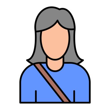 Kadın avatar simgesi vektör illüstrasyon tasarımı