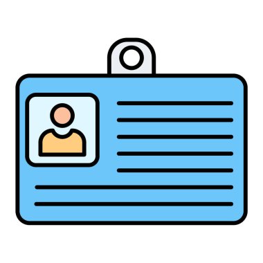 ID kart simgesi vektör illüstrasyonu