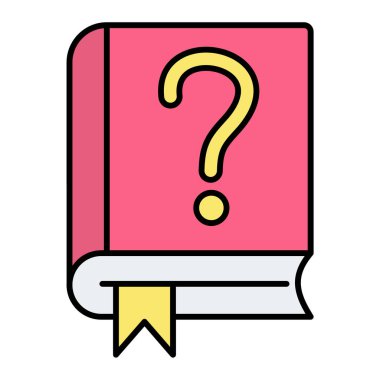 Soru işareti vektör illüstrasyon tasarımı içeren kitap