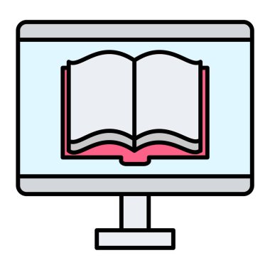 kitap simgesi vektör illüstrasyonu