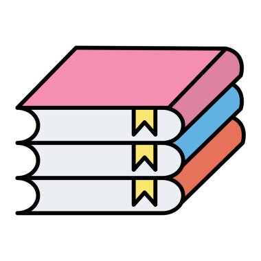 Kitap simgesi, vektör çizim