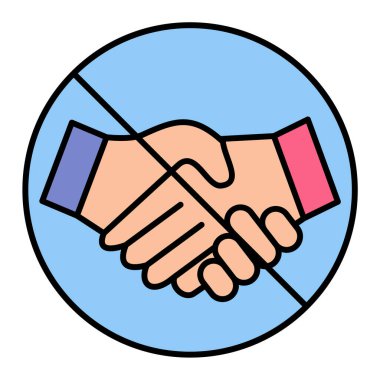 El sıkışma simgesi vektör illüstrasyonu