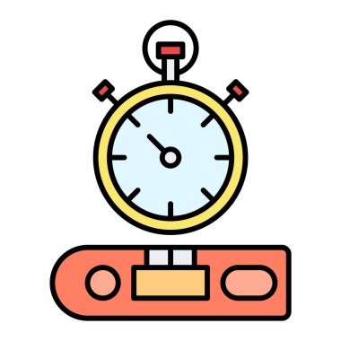 Kronometre simgesi. Web için kronometre vektör simgelerinin özet çizimi