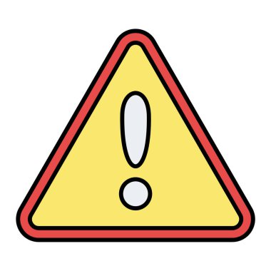 Ünlem işareti simgesi. uyarı sembolü. Tehlike tehlikesi. düz tasarım biçimi.