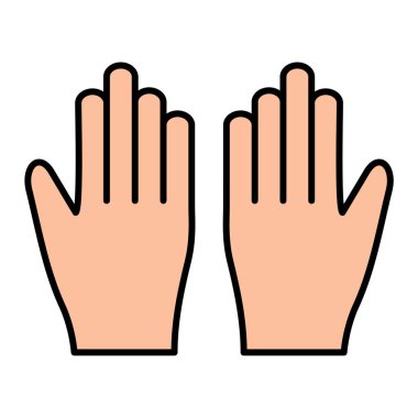 Eller ikon vektör illüstrasyon grafik tasarımı