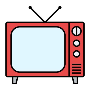 Televizyon. Web simgesi basit illüstrasyon