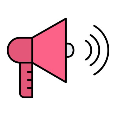 Megafon ikonu vektör illüstrasyonu