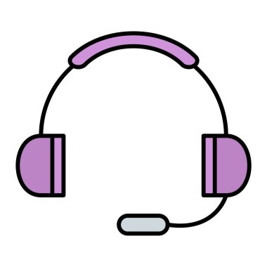 kulaklık simgesi vektör illüstrasyonu