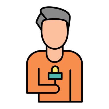 Man avatar karakter vektör illüstrasyon grafik tasarımı