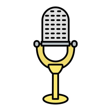 mikrofon simgesi vektör illüstrasyonu