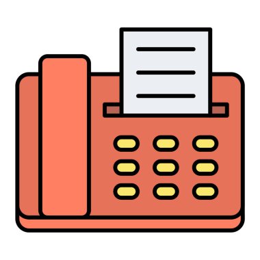 faks simgesi vektör illüstrasyonu