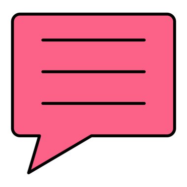 Sohbet kabarcığı vektör illüstrasyonu