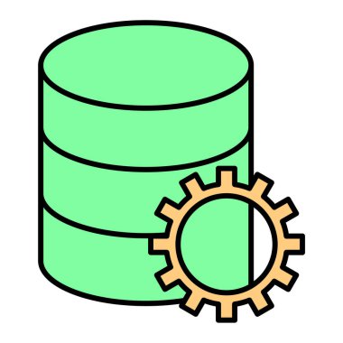 veritabanı. Web simgesi basit illüstrasyon