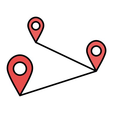 gps navigasyon konumu ikon vektör illüstrasyon tasarımı