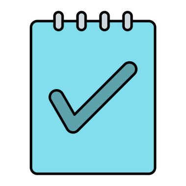 Kontrol listesi simgesi. Web için basit kalem vektör simgeleri çizimi