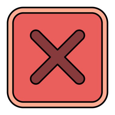 Moda Biçimli İzole Arkaplanda Simgeyi İptal Et