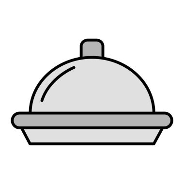 restaurant cloche simgesi vektör illüstrasyon grafik tasarımı