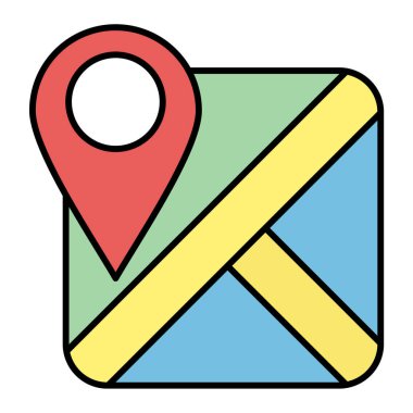 harita pin ikonu vektör illüstrasyonu