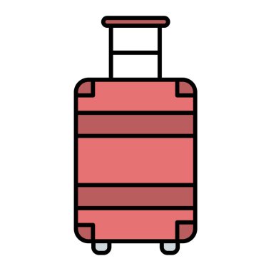 seyahat valiz simgesi vektör çizim grafik tasarımı