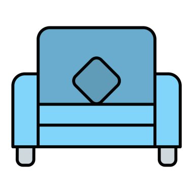 kanepe ikonu vektör illüstrasyonu