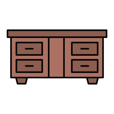 Dolap mobilyası ikon vektör illüstrasyon tasarımı