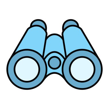 dürbün simgesi. Düz dizayn. vektör illüstrasyonu.