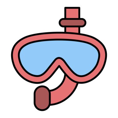 dalış maskesi ikonu vektör illüstrasyon tasarımı