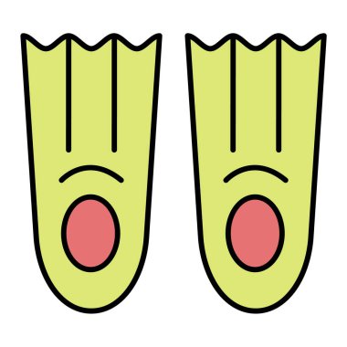 Bir çift plaj terliğinin vektör çizimi