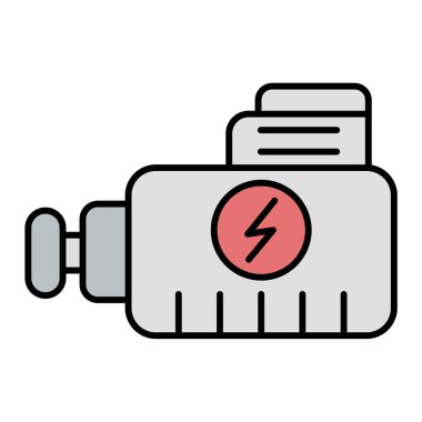 Kamera simgesi. Web için elektrik ısıtıcı vektör simgelerinin özet çizimi