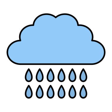 yağmur bulutları simge vektör illüstrasyon tasarımı