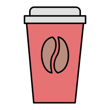 kahve fincanı simgesi vektör illüstrasyon grafik tasarımı