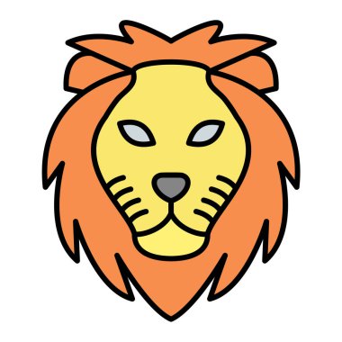 Aslan başı maskotu vektör illüstrasyon tasarımı