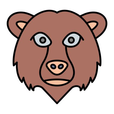 Baş simge vektör çizim ayı