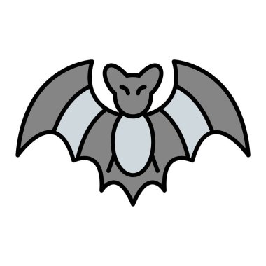 Cadılar Bayramı yarasa simgesi vektör illüstrasyon tasarımı