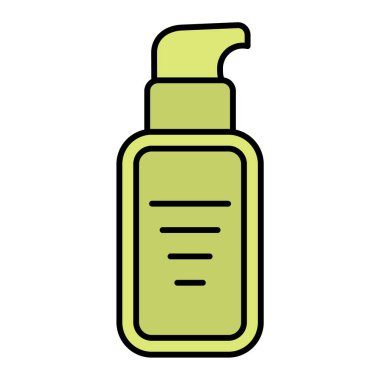 Şişe simgesi. Web için kozmetik vektör simgelerinin özet çizimi