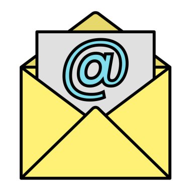 zarf e- posta simgesi vektör illüstrasyon grafik tasarımı