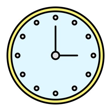 Saat. Web simgesi basit illüstrasyon