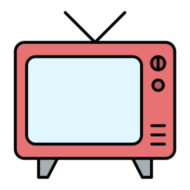 Televizyon. Web simgesi basit illüstrasyon