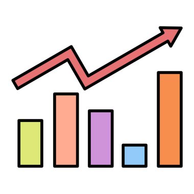 bar çizelgesi simgesi, vektör illüstrasyonu