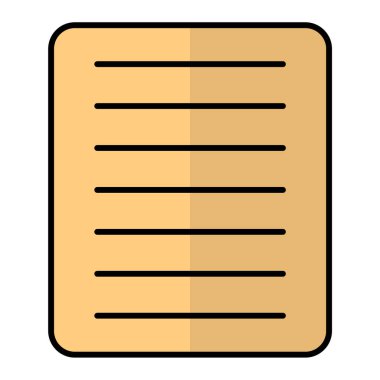 Belge. Web simgesi basit illüstrasyon