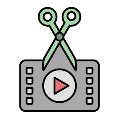 video kamera ikonu vektör illüstrasyon tasarımı