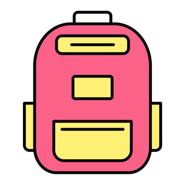 Sırt çantası. Web simgesi basit illüstrasyon