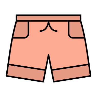 Şort. Web simgesi basit illüstrasyon