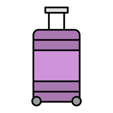 seyahat valiz simgesi vektör çizim grafik tasarımı