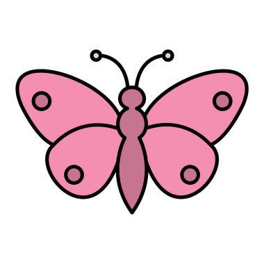 Kelebek simgesi vektör illüstrasyon tasarımı