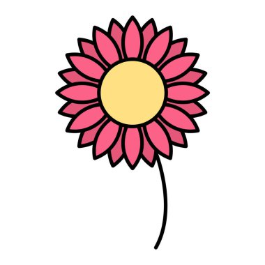 güzel çiçek vektör çizimi tasarımı