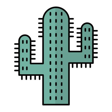 Kaktüs Simgesi Moda Tarzı İzole Arkaplan